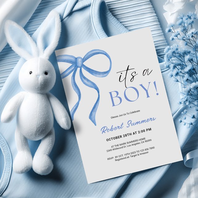 It's a Boy Blue Ribbon  Save The Date (Von Creator hochgeladen)