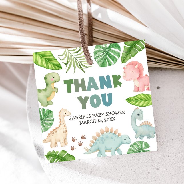 It's a Boy Dinosaur Baby Shower  Geschenkanhänger (Dinosaur Baby Shower Favor Tags)