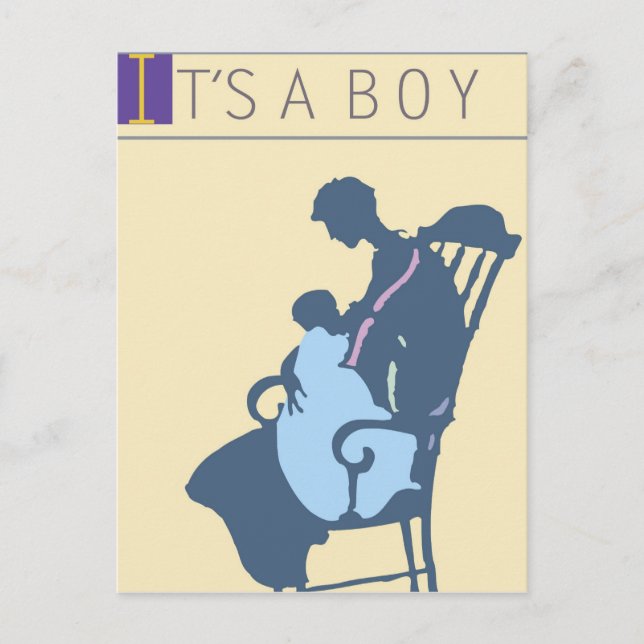 <It's a Boy>von Steve Collier Postkarte (Vorderseite)