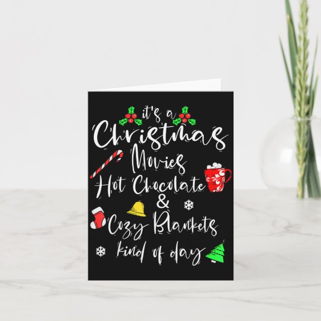 It's A Christmas Movies Hot Chocolate &amp; Cozy B Karte (Vorderseite)