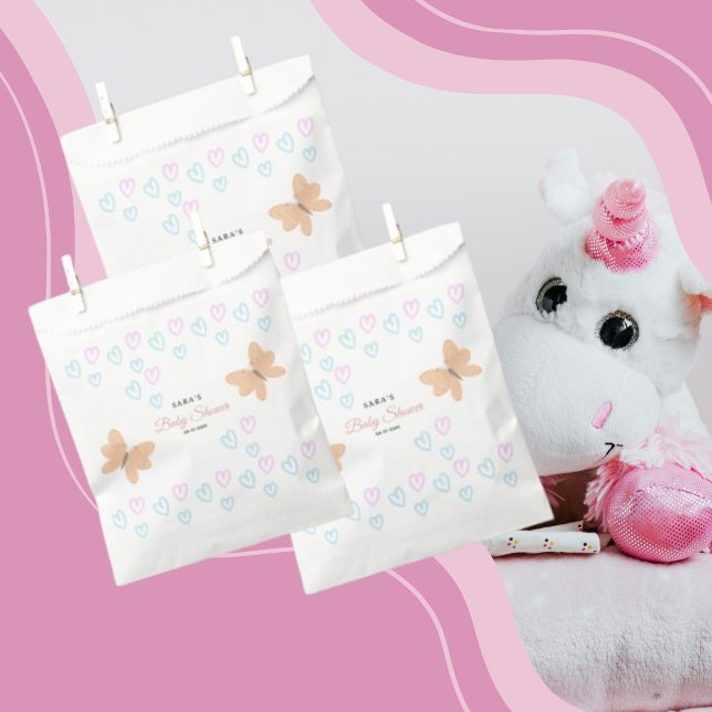 It's a Girl Cute handdrawn butterflies Baby Shower Geschenktütchen (It's a Girl Cute handdrawn school watercolor Baby Shower Favor Bags/wight color.
For more advanced c)