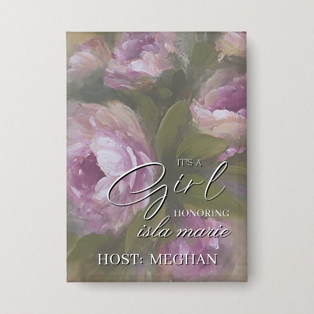 It's A Girl HOST Button (Vorderseite)