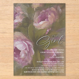 It's A Girl - Invitation Acryleinladungen