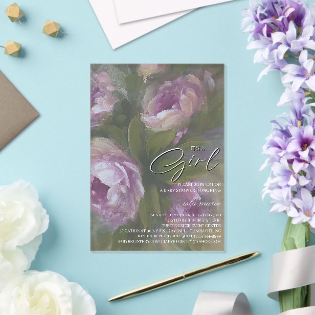 It's A Girl - Invitation Acryleinladungen (In Situ (Hochzeit))