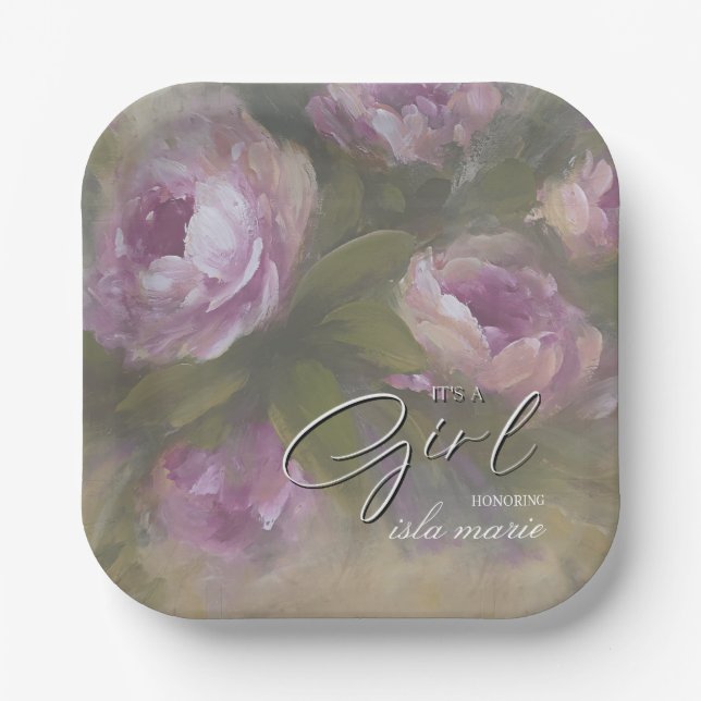 It's A Girl Pappteller (Vorderseite)