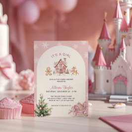 It's A Girl Pink Girl Baby Shower Einladung