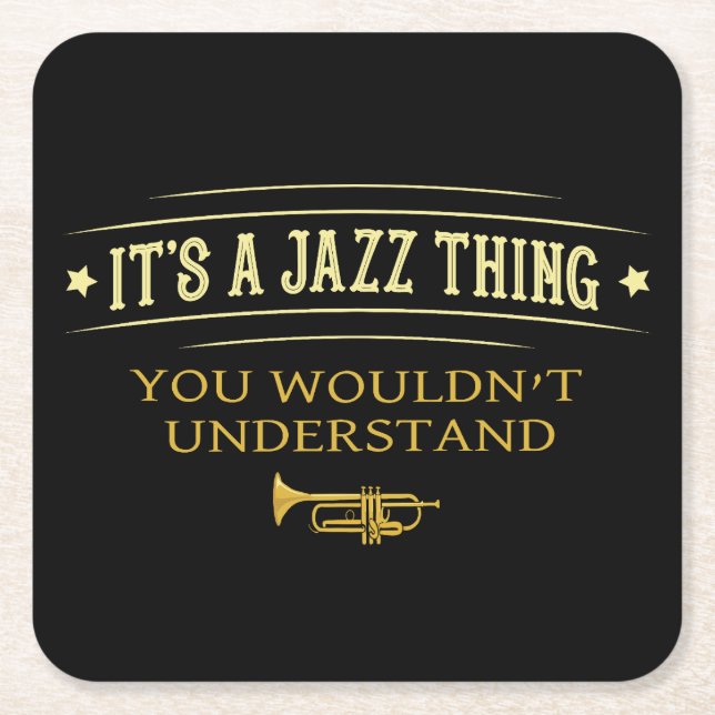 Its A Jazz Thing You Wouldnt Understand Funny Rechteckiger Pappuntersetzer (Vorderseite)