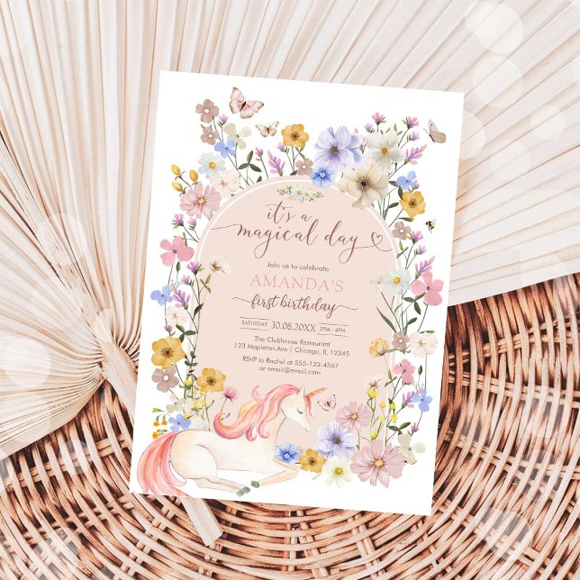 It's A Magical Day Wildflower Birthday Invitation (Créateur téléchargé)