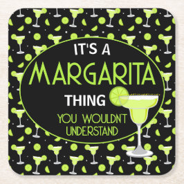 Its A Margarita Thing Mixologist Cocktailbar Rechteckiger Pappuntersetzer