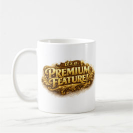 It's a Premium Feature! Funny Typography Mug
