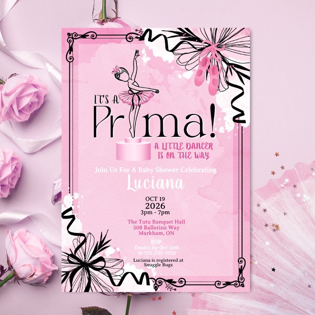 It's A Prima Ballet Baby Shower Invitation Einladung (Von Creator hochgeladen)