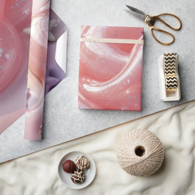 It's a Slime Birthday Party For Girl’s  Geschenkpapier (Kunsthandwerk)