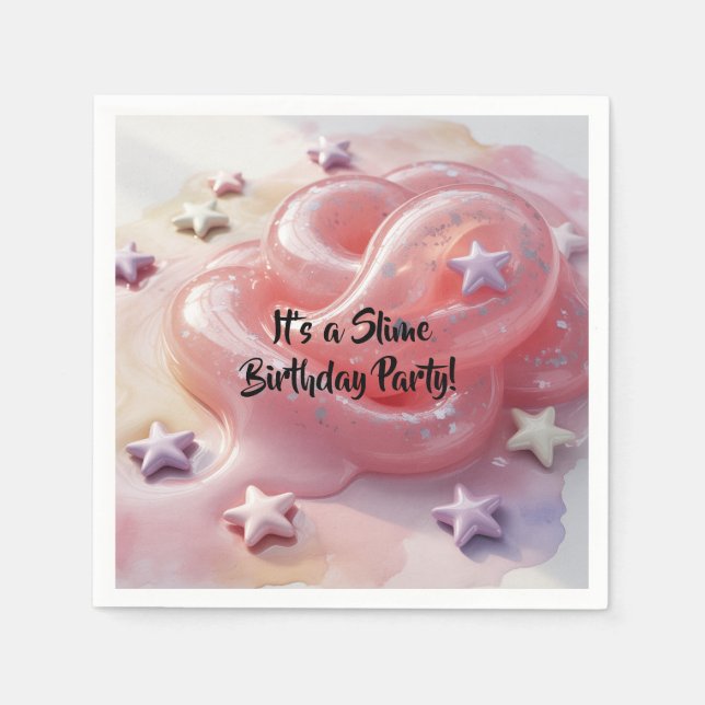 It's a Slime Birthday Party For Girl’s Serviette (Vorderseite)
