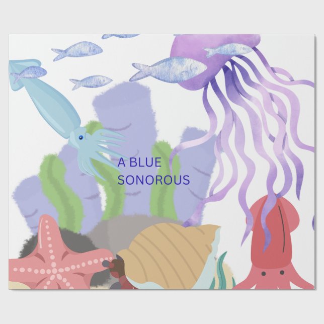 its a whole ocean vibe portray geschenkpapier (Flach)