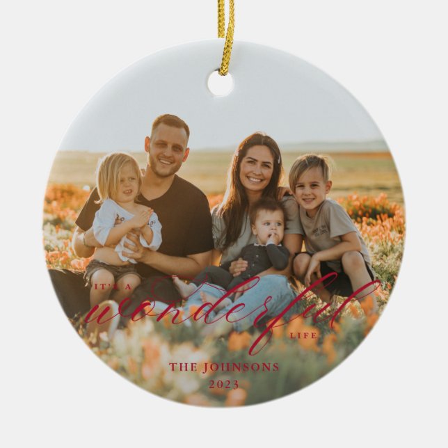 It's A Wonderful Life Ceramic Ornament Red (Vorne)