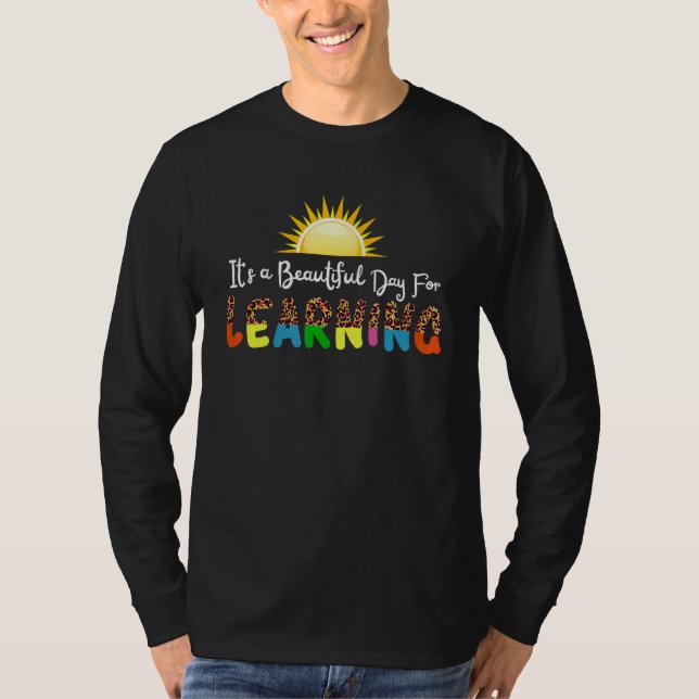 It's Beautiful Day For Learning Retro Teacher Stud T-Shirt (Vorderseite)