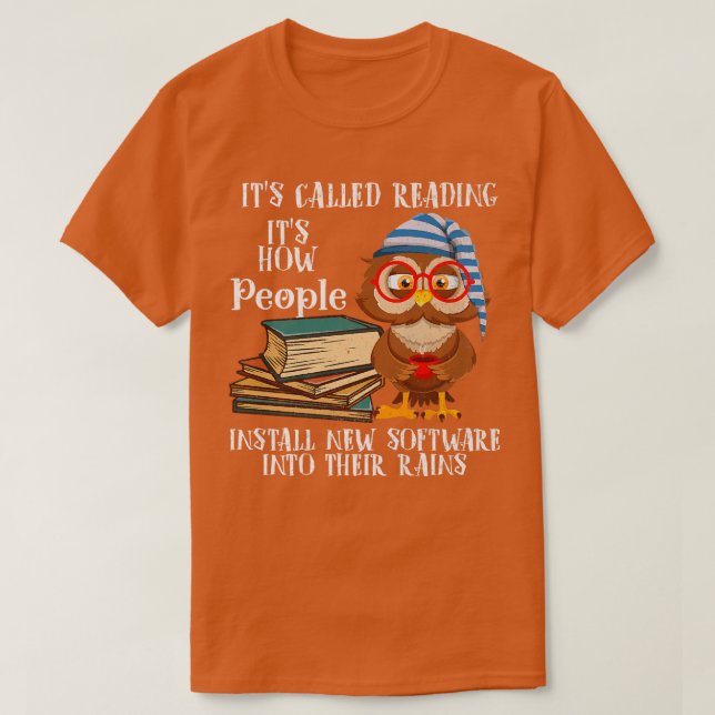 It's Called Reading Book Lover Owl  T-Shirt (Design vorne)