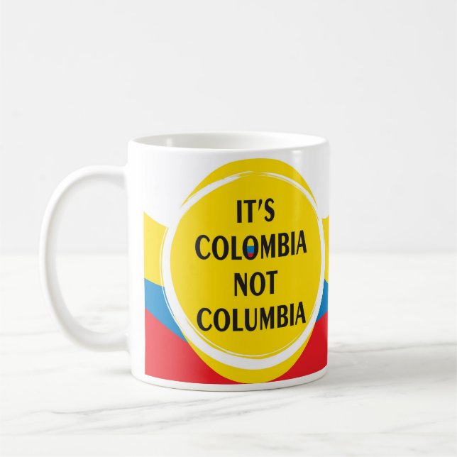 It's Colombia not Columbia Kaffeetasse (Links)