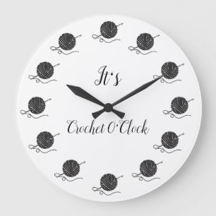 It's Crochet 0'Clock! Große Wanduhr