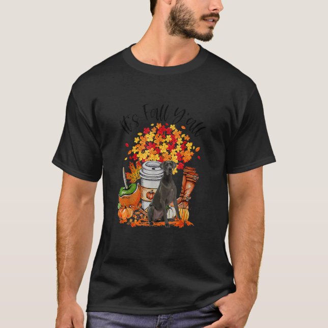 It's Fall Y'all Great Dane Dog Pumpkin Fall Autumn T-Shirt (Vorderseite)