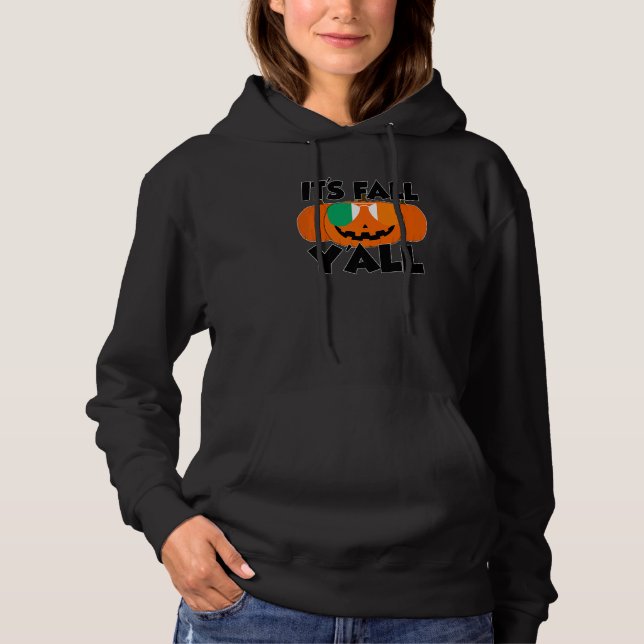 It's Fall Y'all Thanksgiving Pumpkin Ireland Glass Hoodie (Vorderseite)