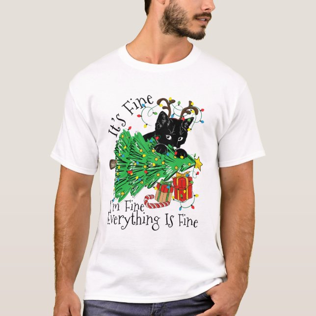 It's Fine I'm Fine Everything Is Fine Fun Christma T-Shirt (Vorderseite)