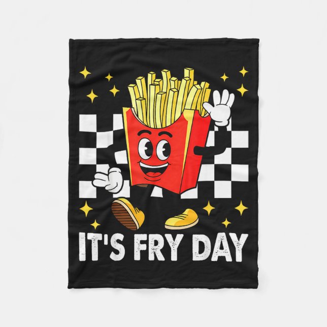 It's Fry Day - Funny French Fries Fast Food  Fleecedecke (Vorderseite)