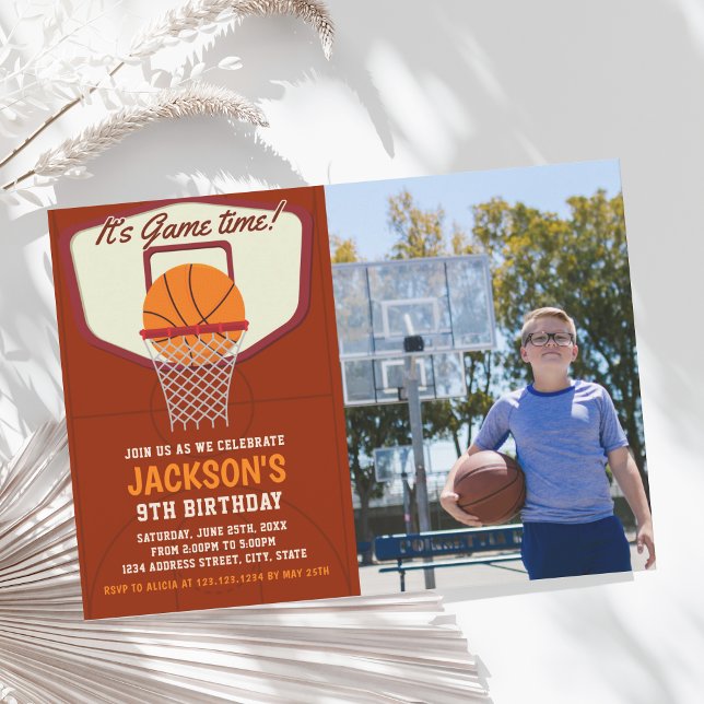 It's Game time! Basketball theme Birthday Kids  Einladung (Von Creator hochgeladen)