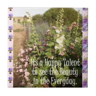 Its Happy Talent Beauty Blumenzitat Keramikfliese