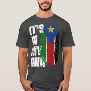 ITS IN MEINE DNA South Sudan Flag Boy Girl Gift T-Shirt