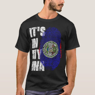 IT'S IN MY DNA Belize Flag Boy Girl Gift T-Shirt