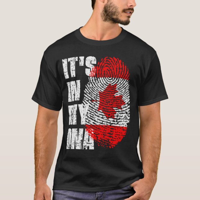 IT'S IN MY DNA Canada Flag Boy Girl Gift T-Shirt (Vorderseite)