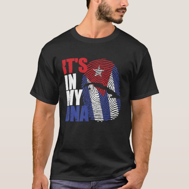 It's in my DNA Cuba Cuban Flag T-Shirt (Vorderseite)