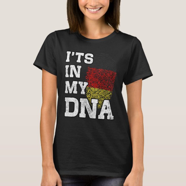 It's In My DNA German Fingerprint Proud Germany Fl T-Shirt (Vorderseite)