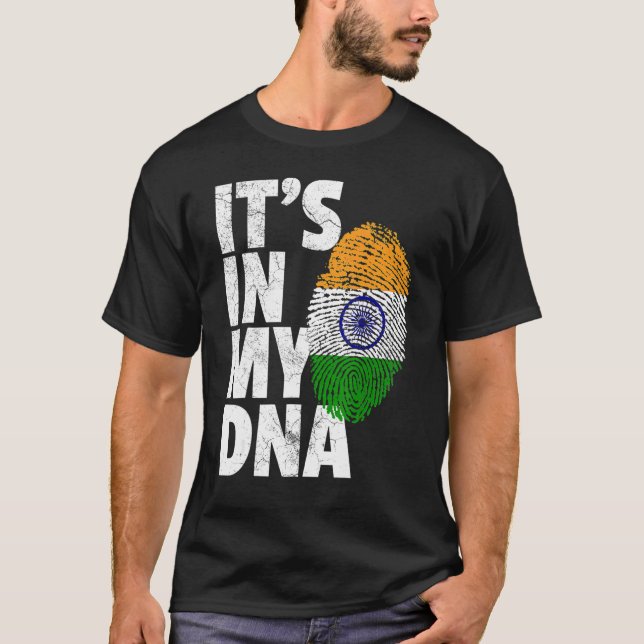 IT'S IN MY DNA India Flag Indian Men Women T-Shirt (Vorderseite)
