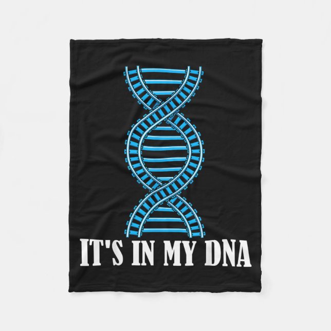 Its In My Dna Train Track Railfan Railroad Lover  Fleecedecke (Vorderseite)