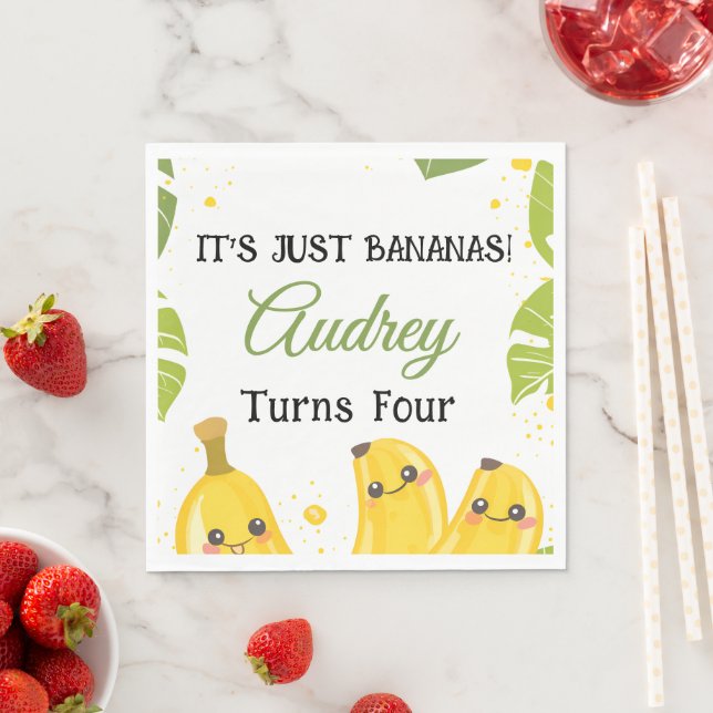 It's Just Bananas Any Age Birthday Party Serviette (Beispiel)