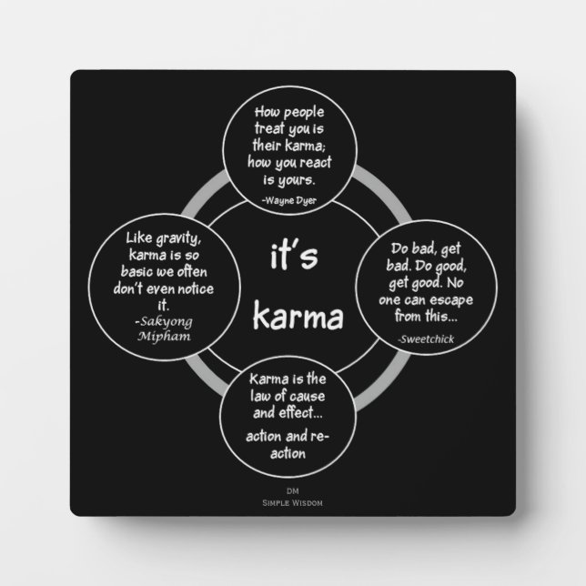 It's Karma... Plaque Fotoplatte (Vorderseite)