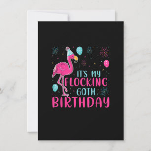 It's My 60th Flocking Birthday Funny Flamingo Love Einladung