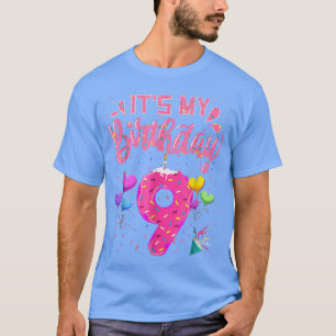 It's My 9th Birthday Doughnut Happy 9 Years Old Gi T-Shirt