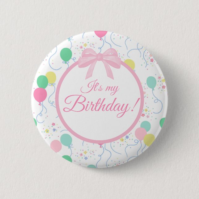 It's My Birthday Pin | Birthday Party Wearable Pin Button (Vorderseite)