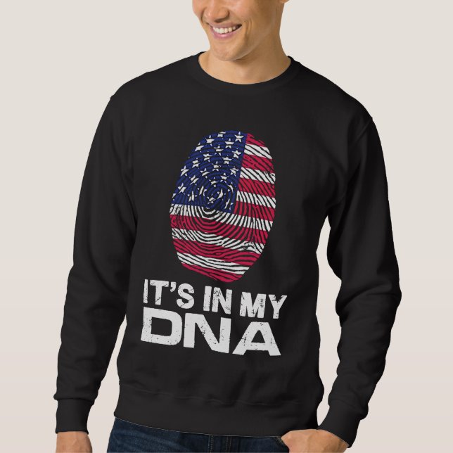 IT'S MY DNA IN Flag National Pride Fingerprint Nat Sweatshirt (Vorderseite)
