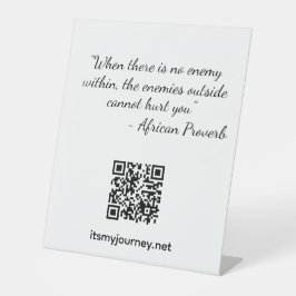 It's My Journey Pedastal Sockelschild