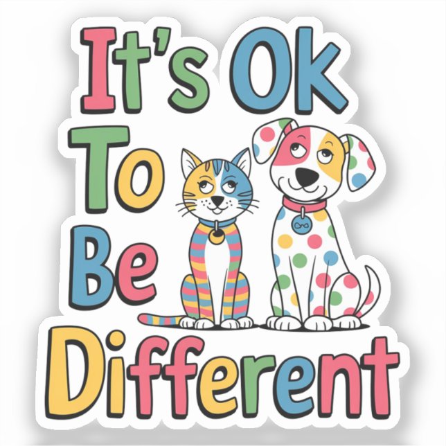 It's ok to be different aufkleber (Vorderseite)