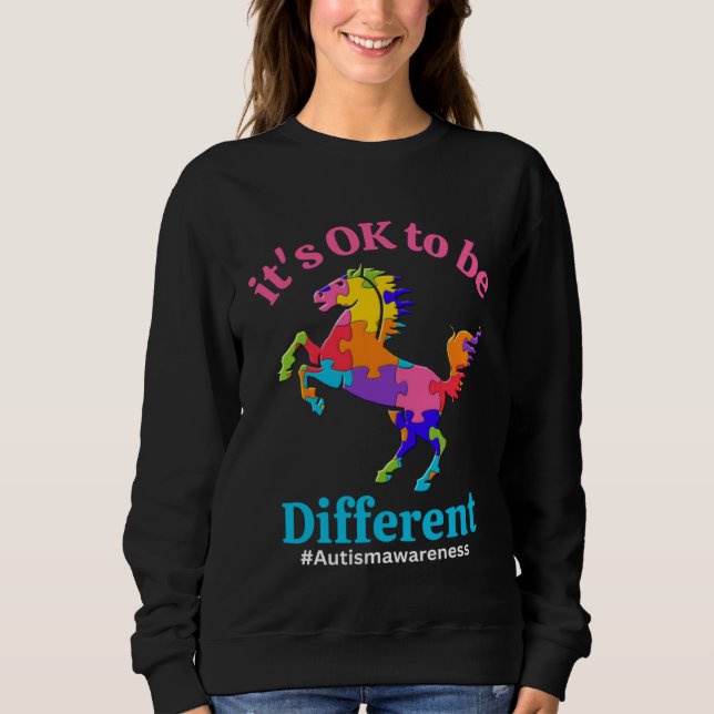 Its Ok To Be Different Autism Awareness Acceptance Sweatshirt (Vorderseite)