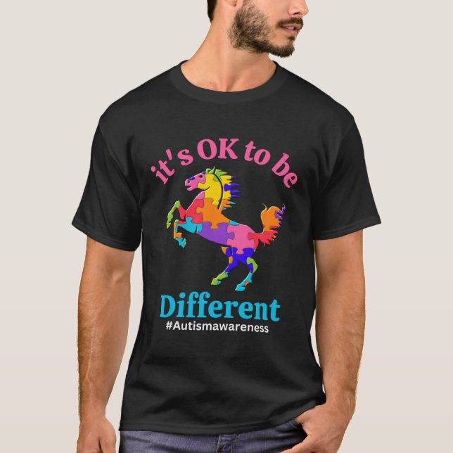 Its Ok To Be Different Autism Awareness Acceptance T-Shirt (Vorderseite)