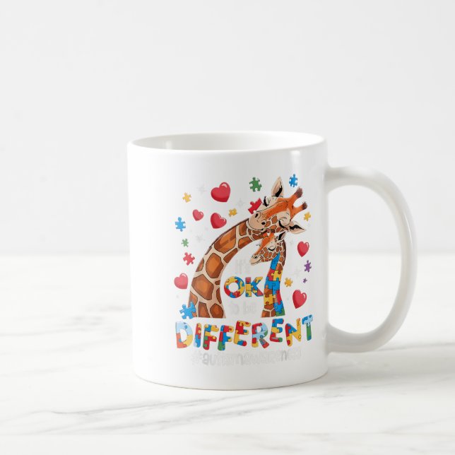It's Ok To Be Different Autism Awareness Cute Gira Kaffeetasse (Rechts)