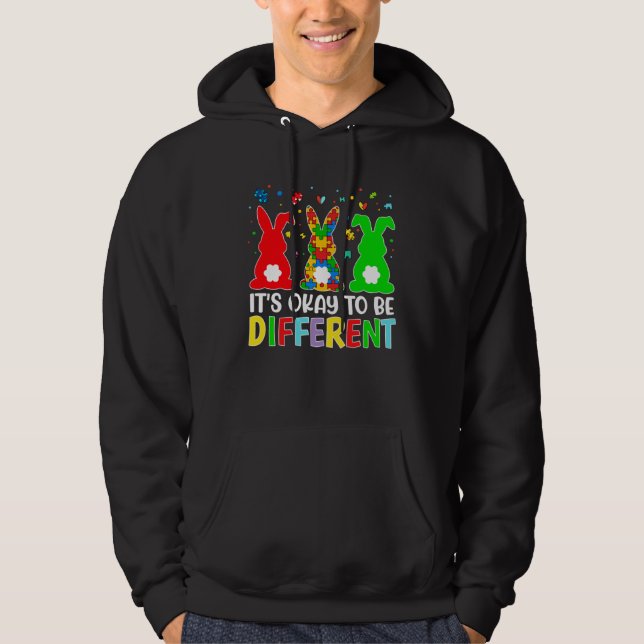 Its Ok To Be Different Autism Awareness Month East Hoodie (Vorderseite)