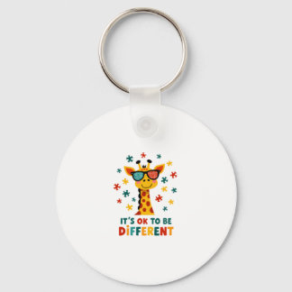 It's Ok To Be Different Giraffe Autism Awareness B Schlüsselanhänger