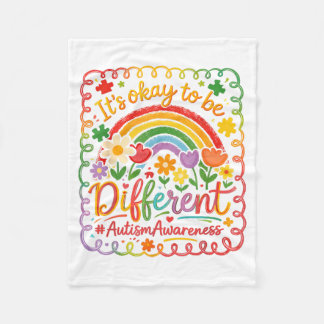 Its Okay to Be Different Neurodiversity Autism Fleecedecke